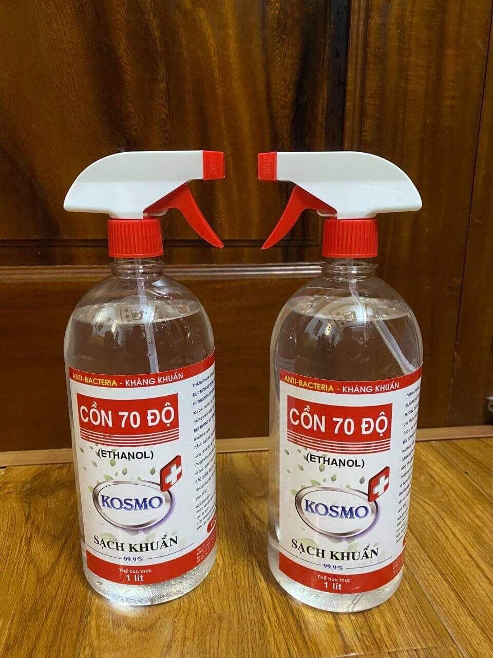 Dung dịch sát khuẩn chai 1000ml có vòi xịt tiện lợi Komos (c,ồn y tế 70 độ)