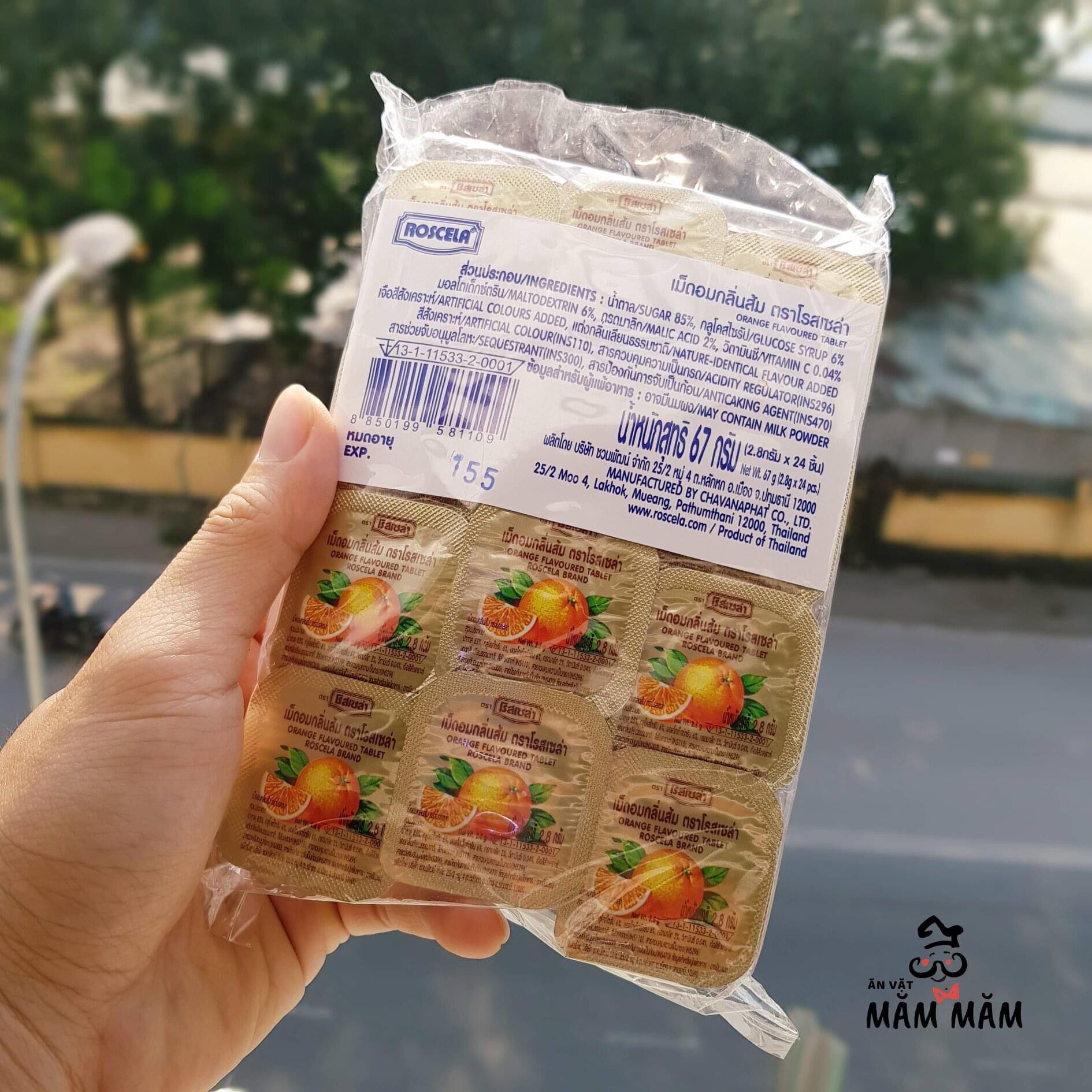KẸO CAM VITAMIN C THÁI LAN LỐC 24 hũ
