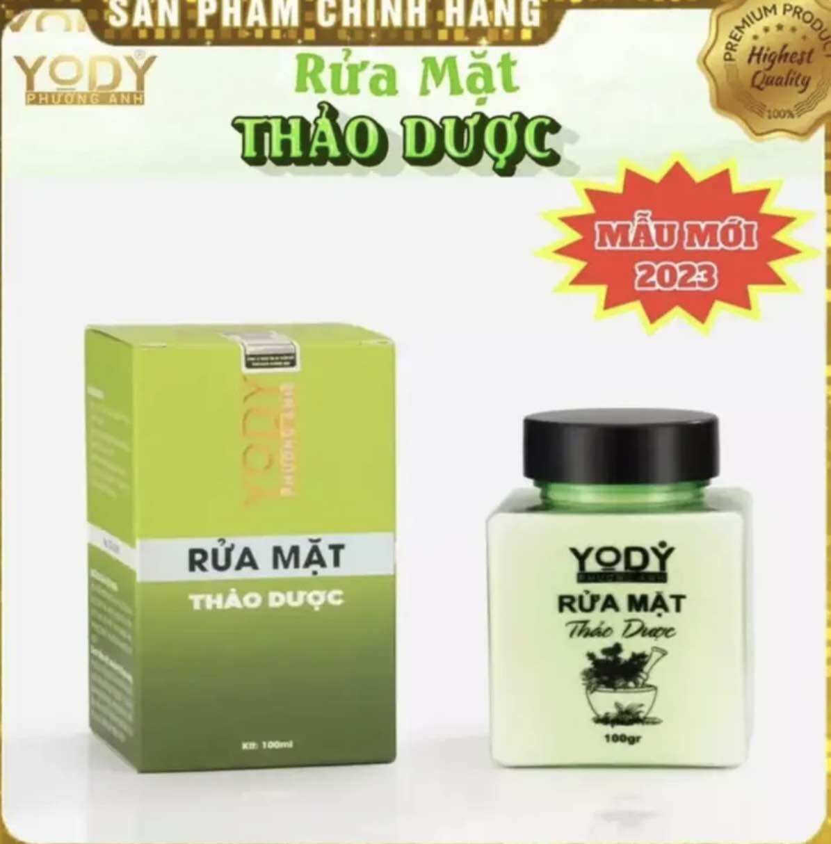Bột rửa mặt thảo dược Yody White Phương Anh
