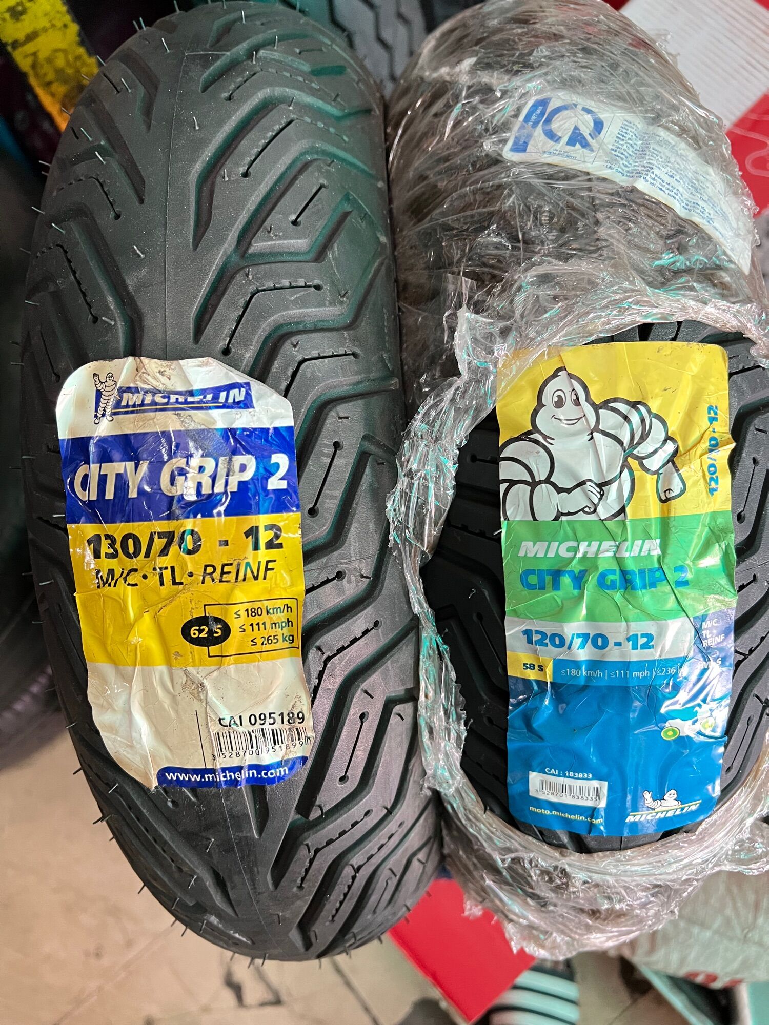 Cặp vỏ michelin city grip 2 cho xe msx 125 size 120/70-12, 130/70-12