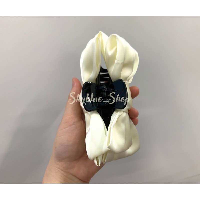 Kẹp tóc nơ lớn cho nữ 3 màu lựa chọn ( Đen, Đỏ, Trắng kem )