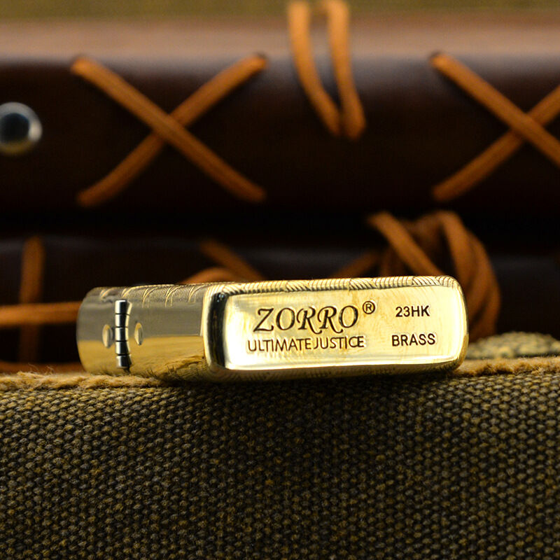 Bật lửa zorro đắp nổi 3D 2 mặt vân đan cực đẹp