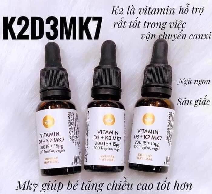 Vitamin d3 + k2 mk7 của đức giúp bé cao lớn nhanh hơn