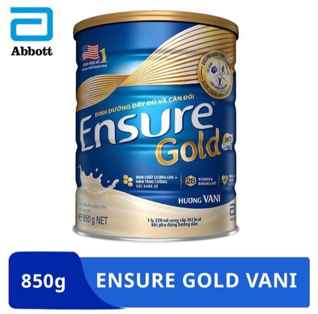 Ensure gold hương vani 850g