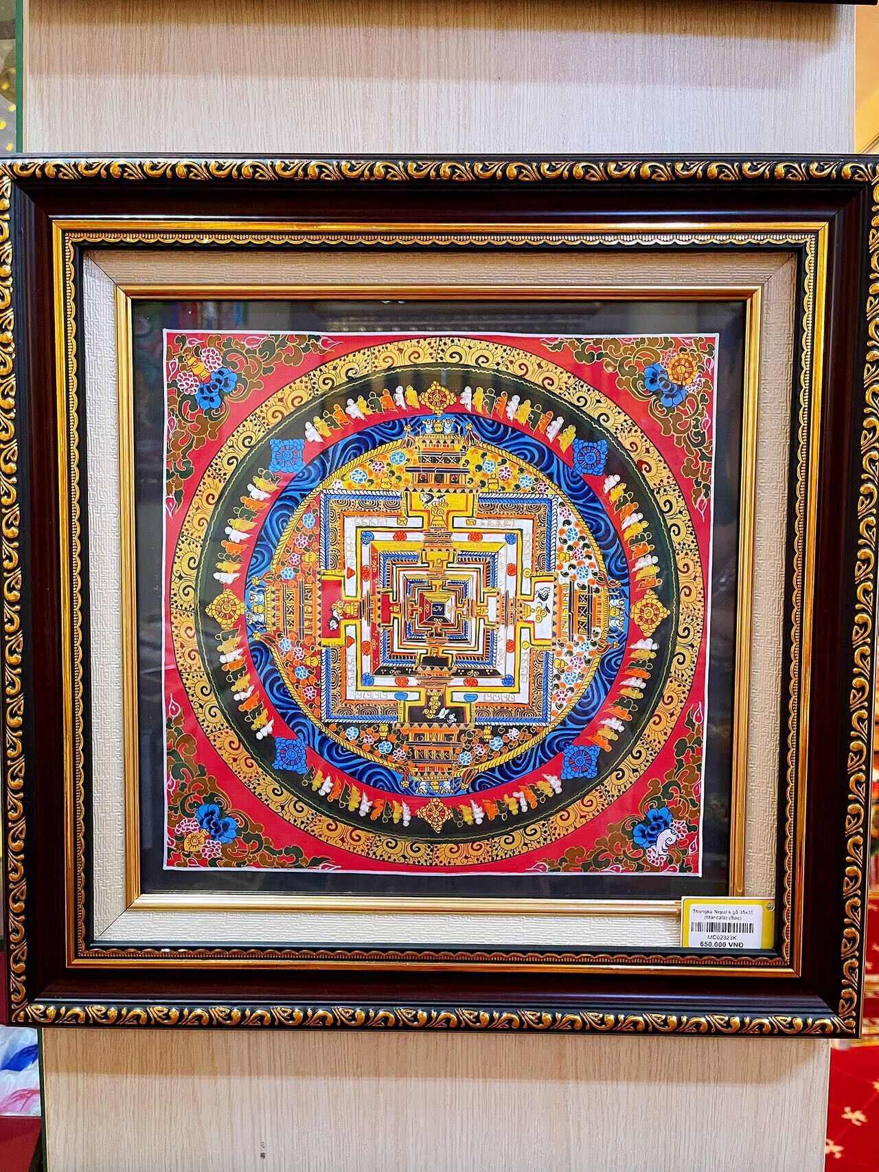 Tranh Mandala Nepal có khung