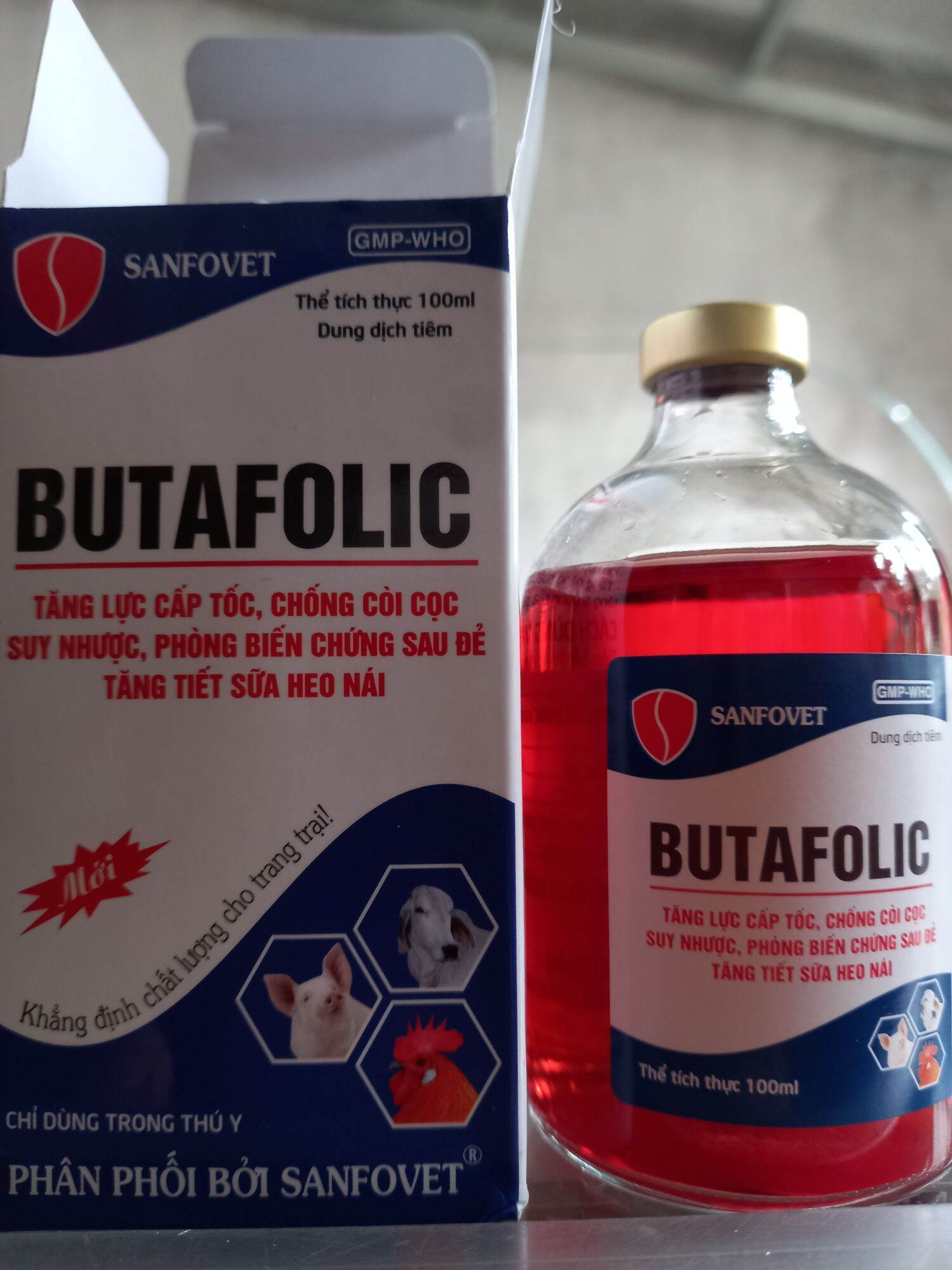 Butafolic 100ml tăng lực cấp tốc, chống còi cọc, tăng tiết sữa heo nái