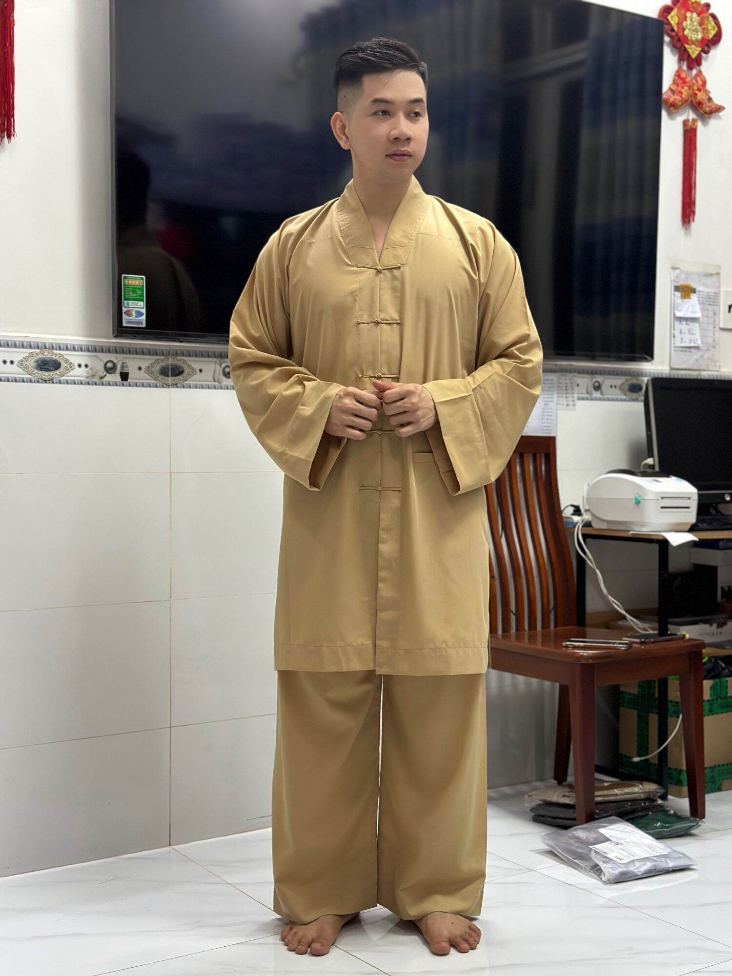 Bộ la hán thầy vải kate cao cấp
