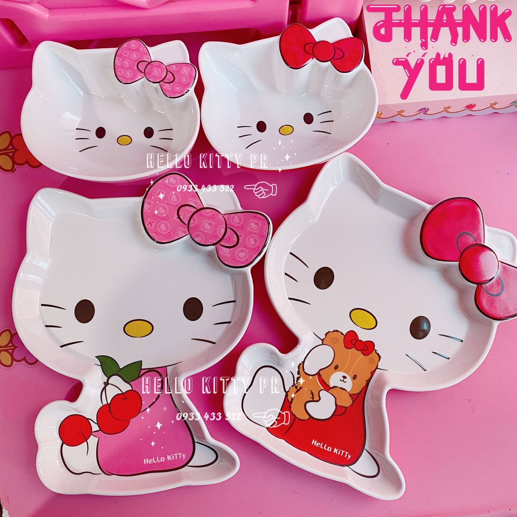 Chén dĩa 3D Hello Kitty