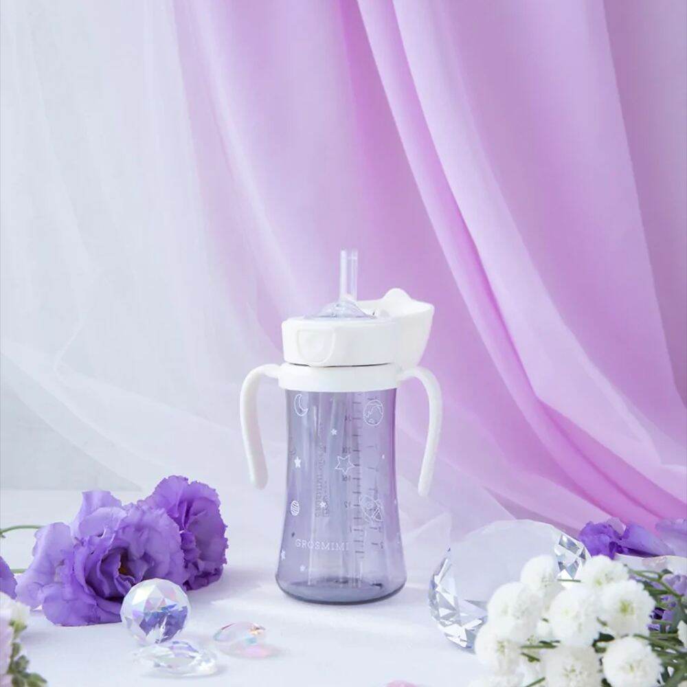Bình tập uống Grosmimi PPSU Space 200ml và 300ml, họa tiết không gian nội bật