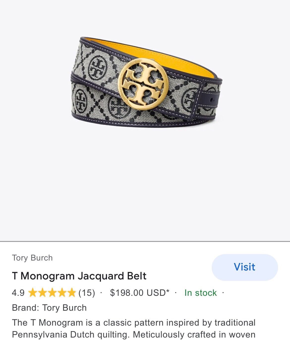 Thắt lưng nữ Tory full box