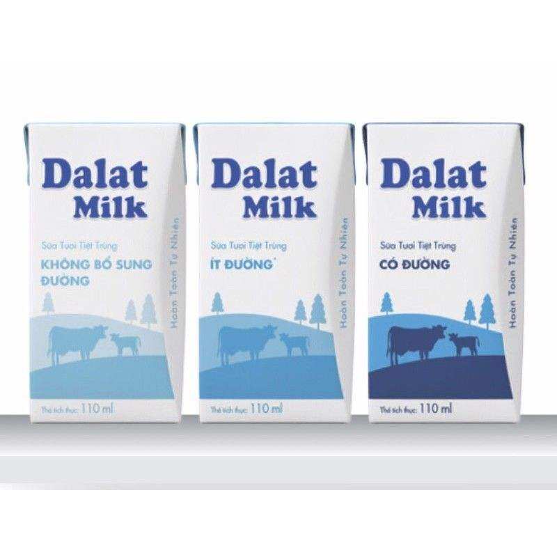 SỮA TƯƠI DALAT MILK 110ml giá 235k/thùng