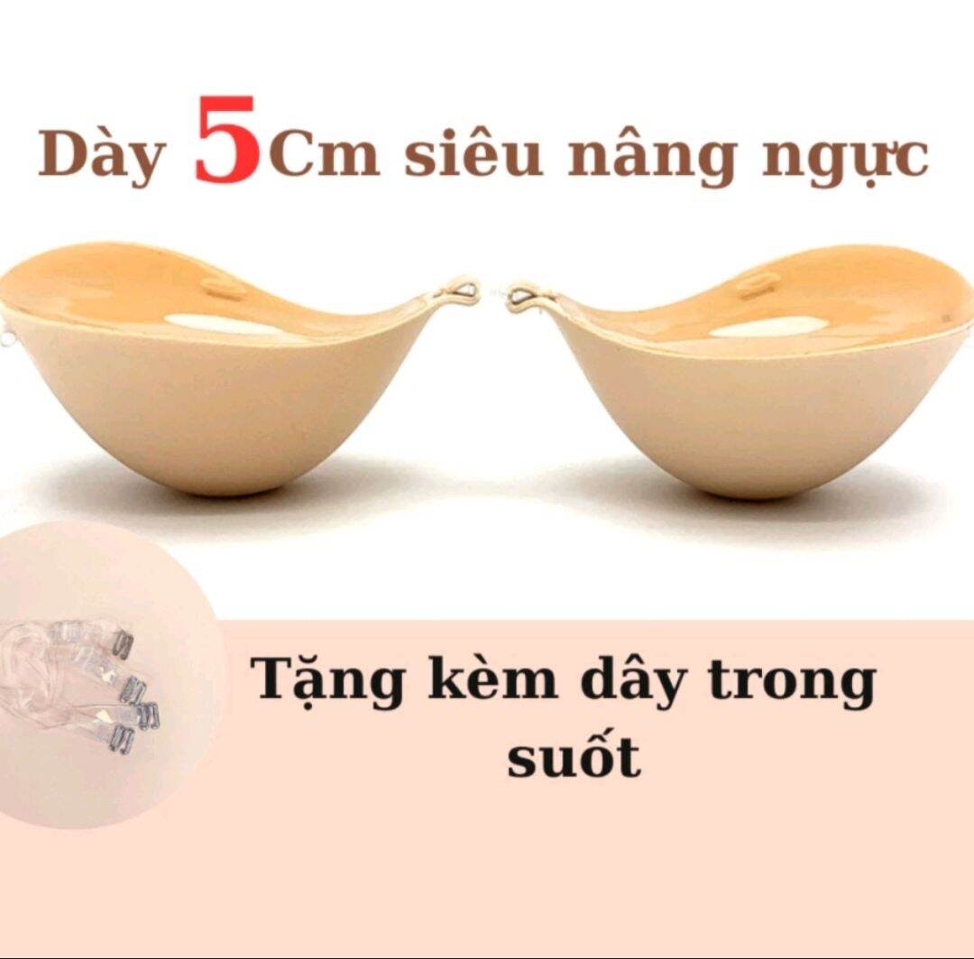 Áo dán nâng ngực siêu độn dày 5cm silicon siêu dính