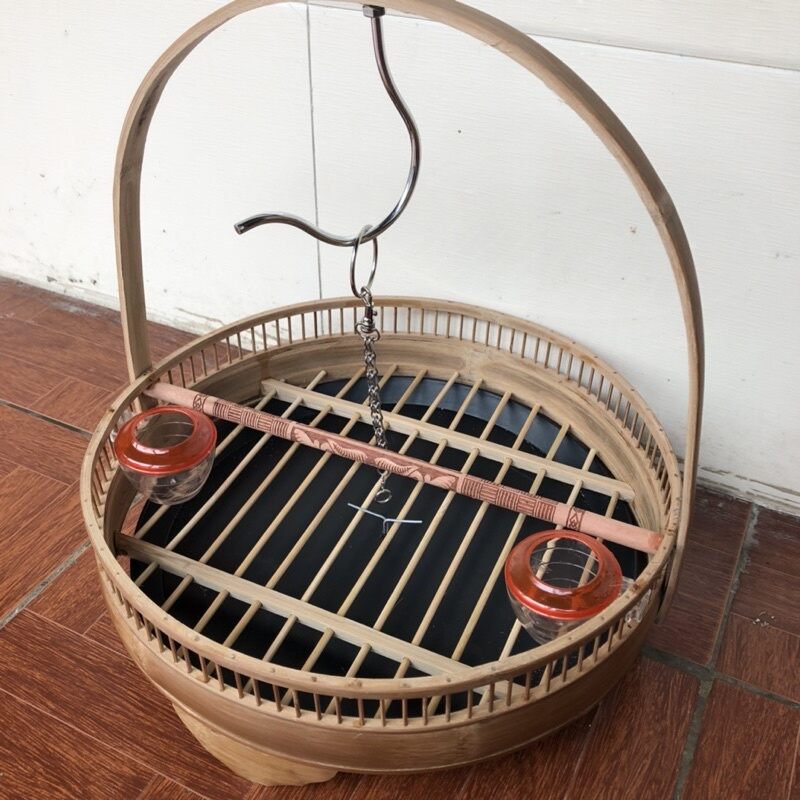 Lồng chim chào mào,chích choè trần ( tặng kèm xích)