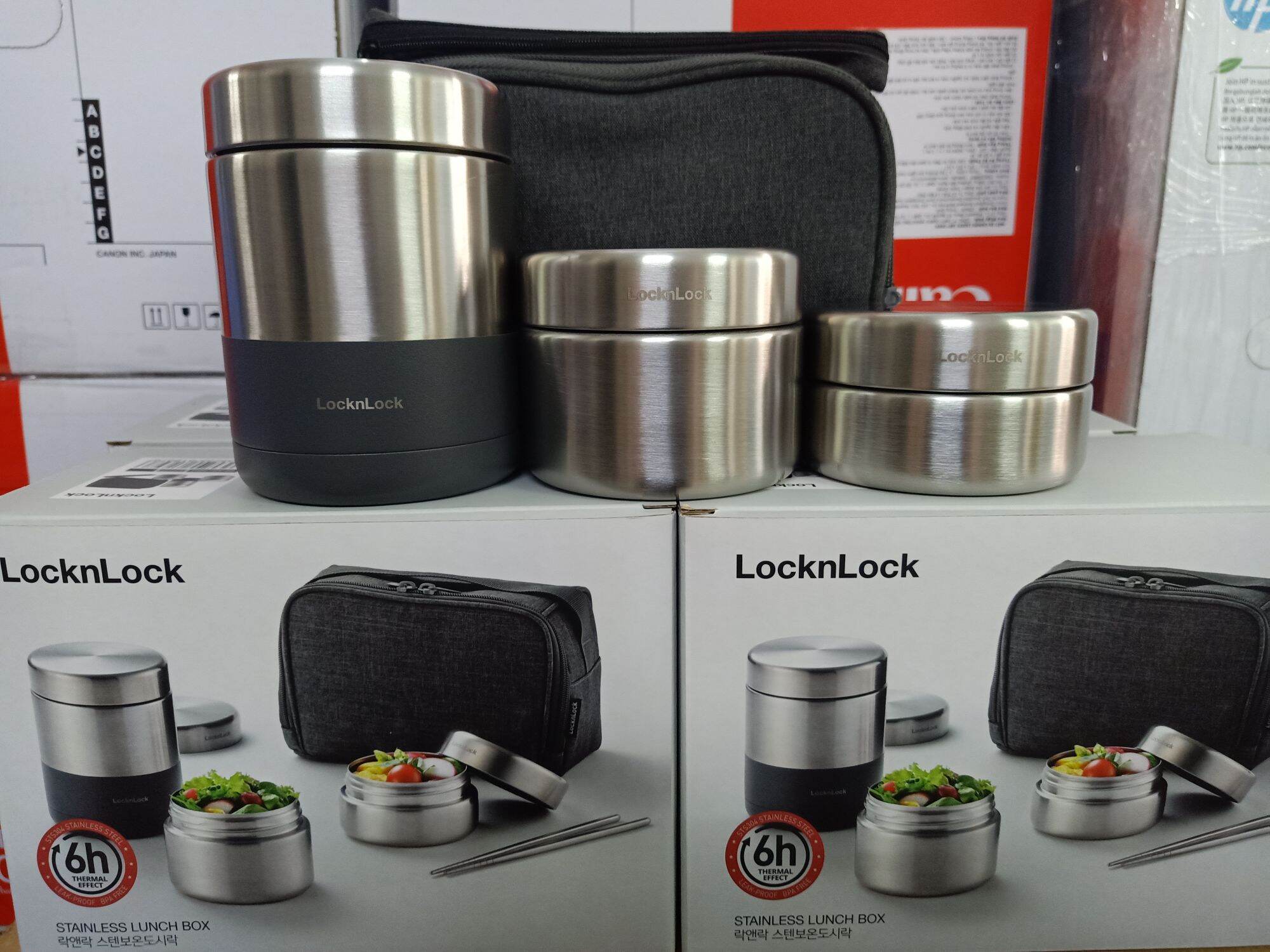 Lhc8013gry – bộ hộp cơm giữ nhiệt locknlock – màu xám