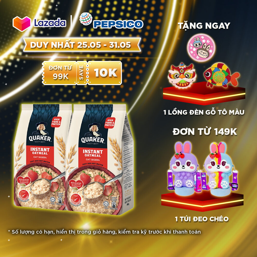 [DUY NHẤT 25.5-31.5]  Combo 2 Yến Mạch Ăn Liền Quaker 1000gr