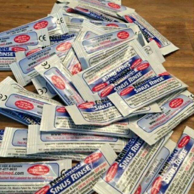 Combo 100 gói muối rửa mũi neilmed (hàng tách set)(k kèm hộp)