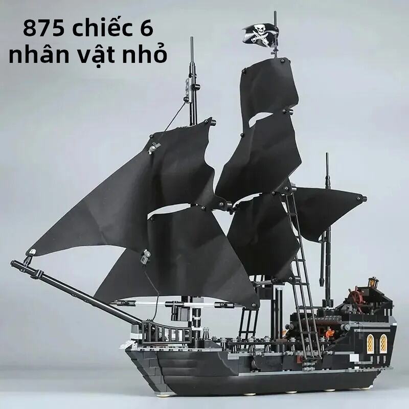 Cướp Biển Vùng Caribe Nữ Hoàng Trả Thù Tàu Chiến Ngọc Trai Đen Thuyền Buồm Khối Xây Dựng Bộ Kid Đồ C
