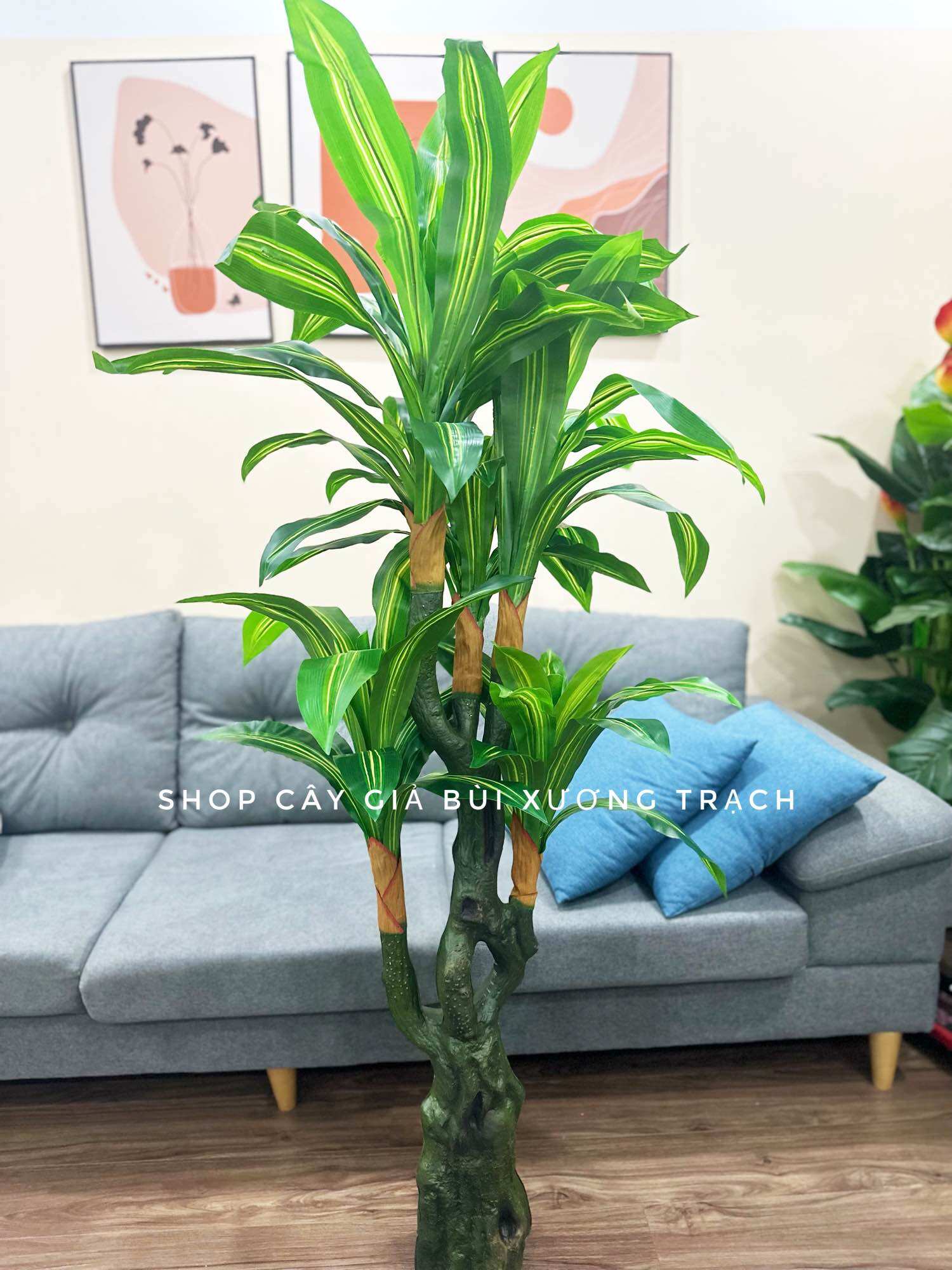 Cây thiết mộc lan 1.55m - 5 nhánh - cây giả trang trí