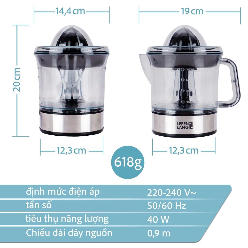 Máy vắt cam Leben Lang 0.7L