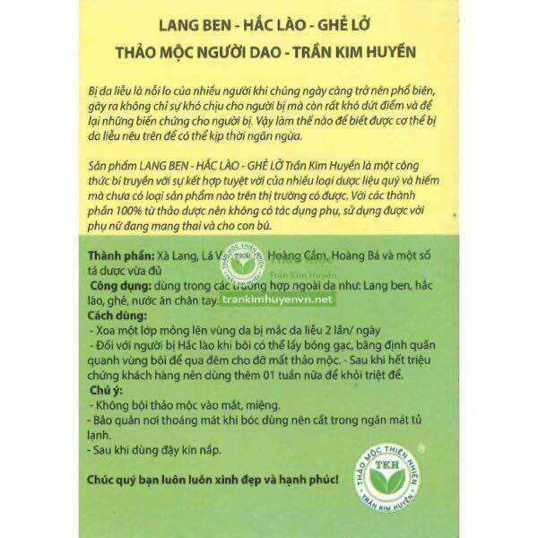THẢO MỘC LANG BEN TRẦN KIM HUYỀN 15ML