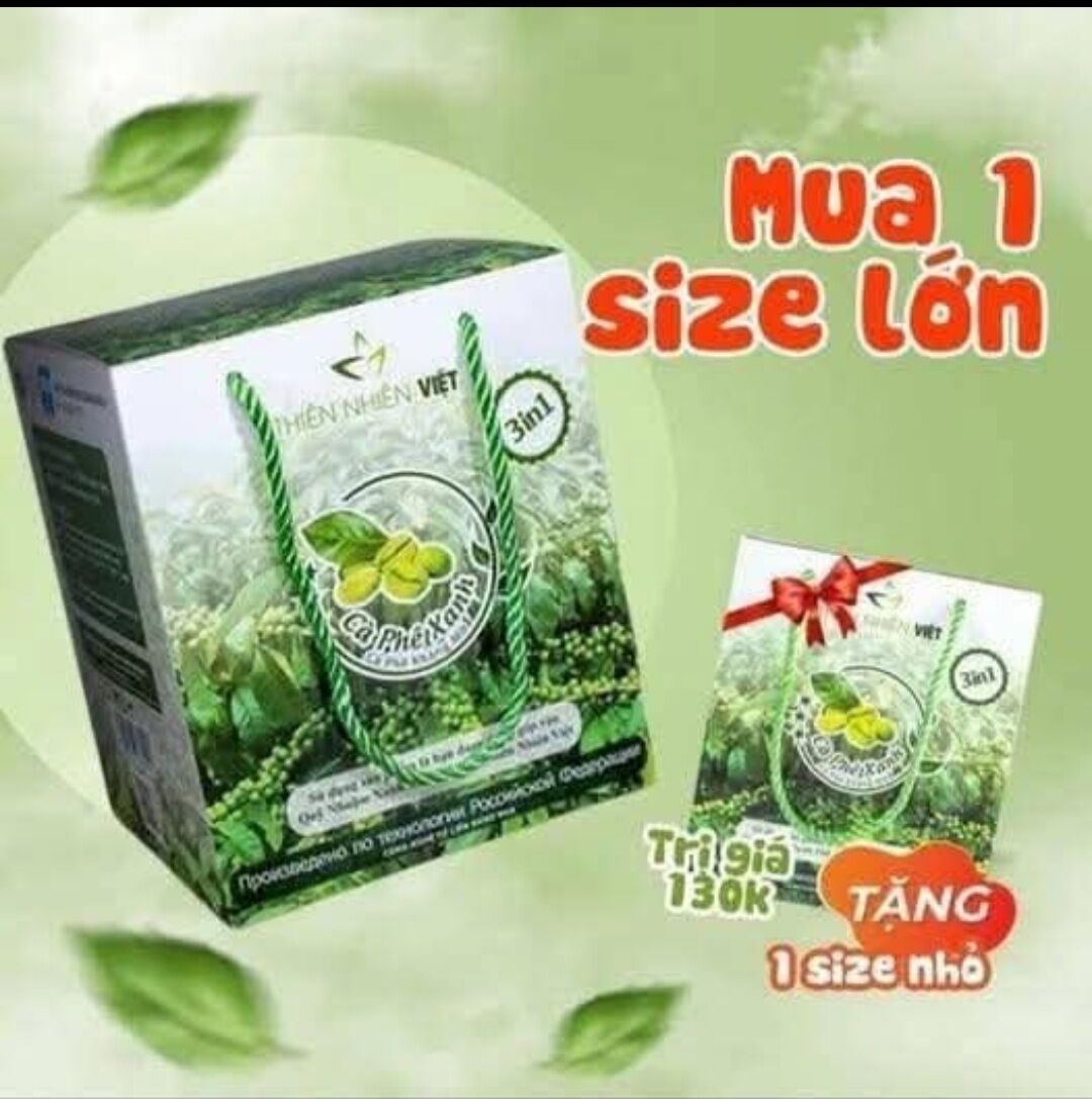Mua 1 tặng 1- Cà Phê Xanh 30 gói tặng Hộp 10 gói cpx nhỏ