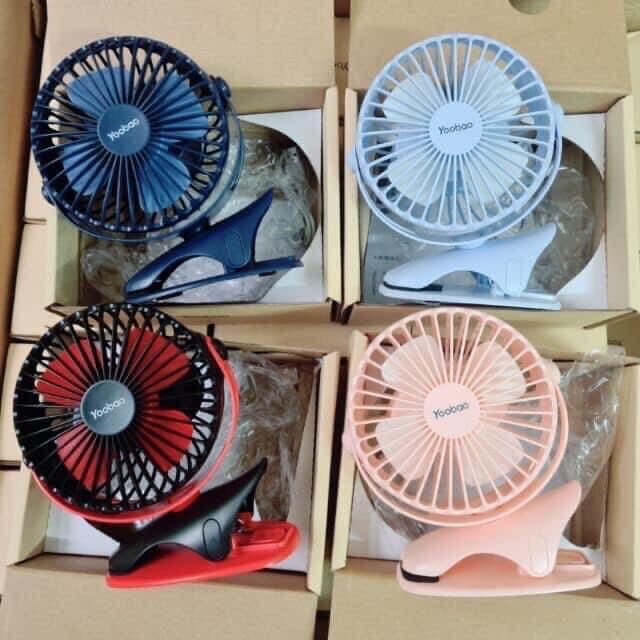 Quạt tích điện 360 độ kẹp xe đẩy