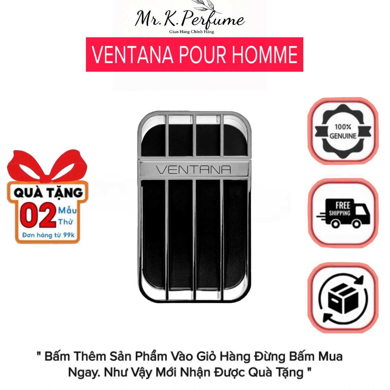 Nước hoa nam armaf ventana pour homme edp | nước hoa chính hãng