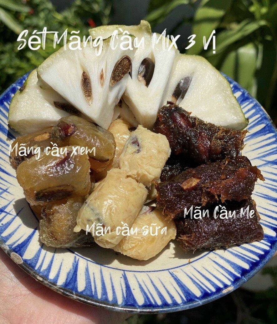 Mứt mãng cầu mix 3 vị 500g (Mãng cầu me,  mãng cầu truyền thống,  mãng cầu sữa)