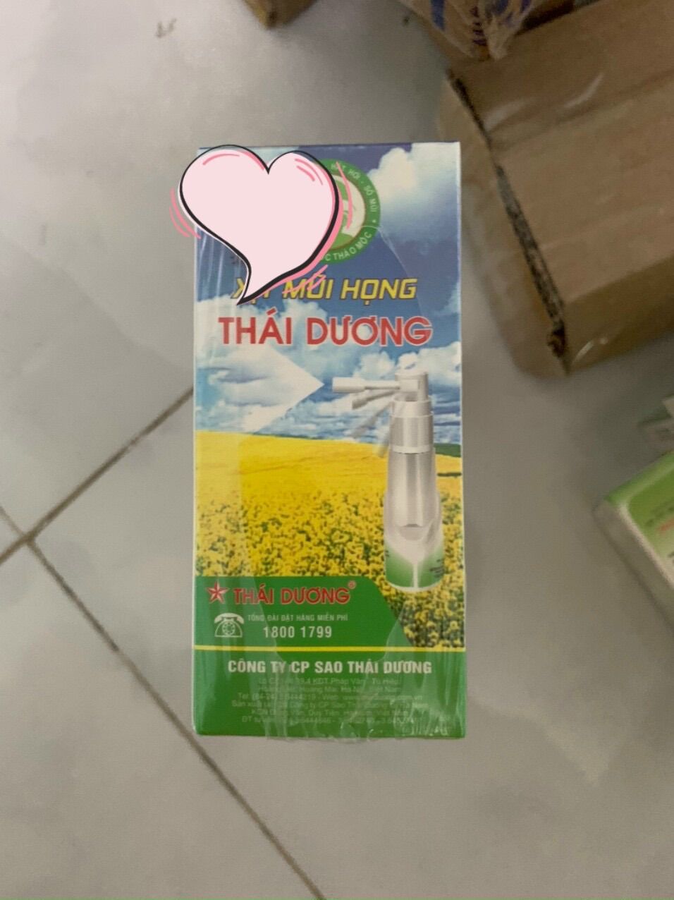 Dung dịch mũi họng sao thái dương chai nhỏ gọn