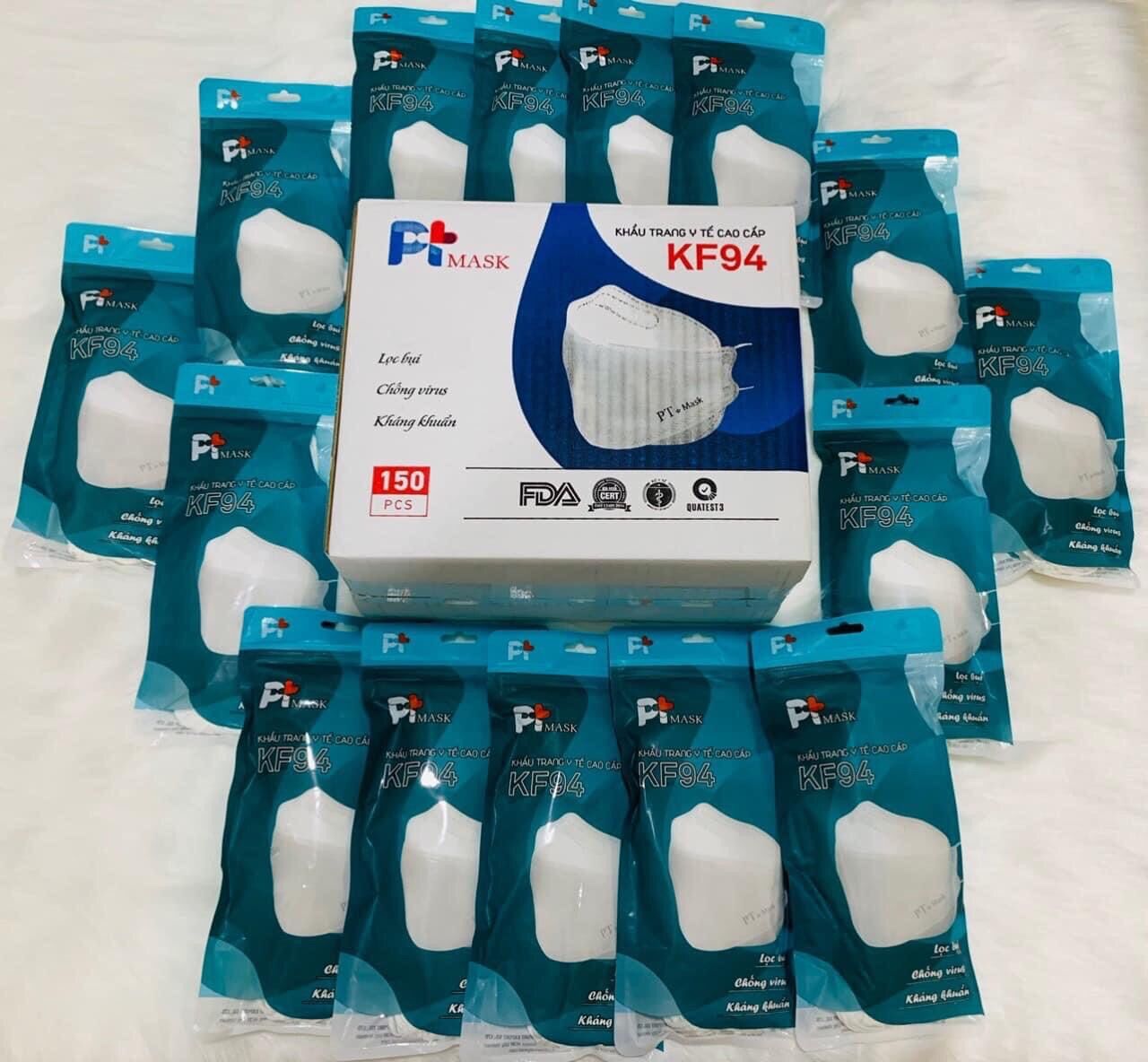 150 Cái Khẩu Trang KF94 PT Mask (  15 bịch 150 Cái )