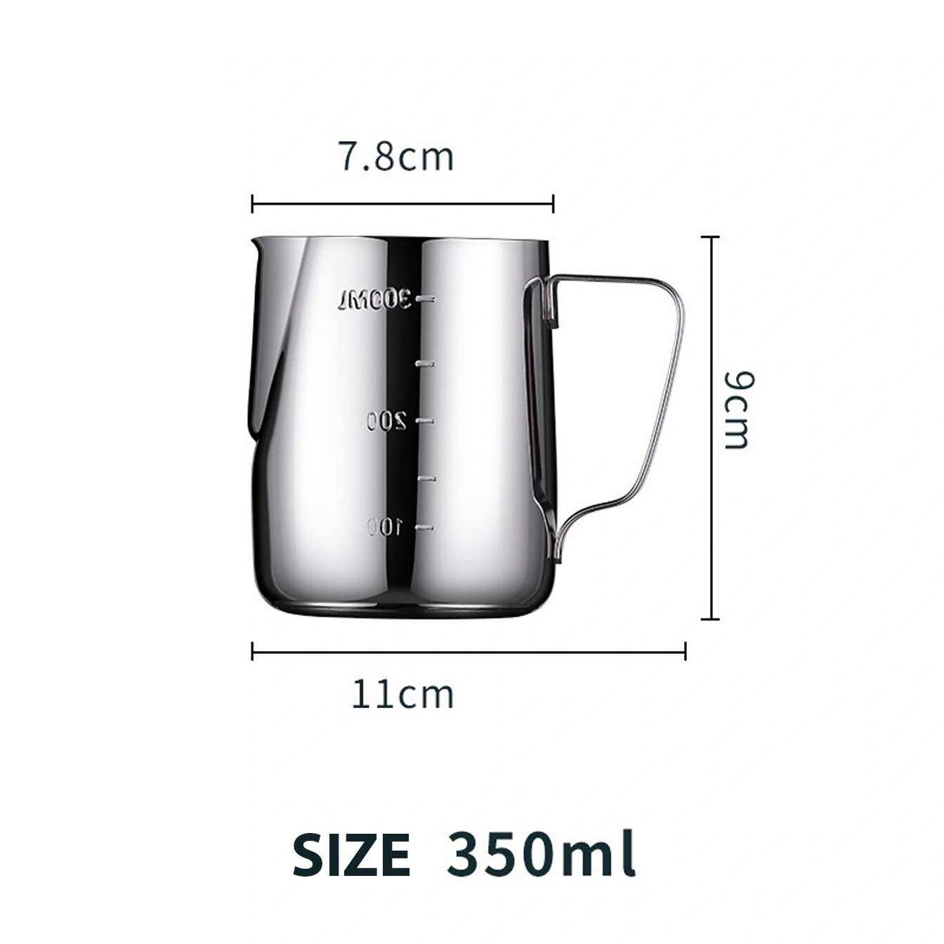 Ca đánh sữa inox có vạch chia 350ml-600ml-900ml