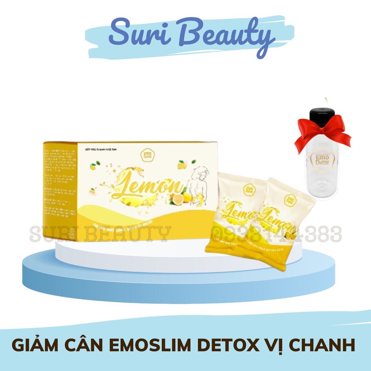[KÈM QUÀ XỊN] Bột Giảm Cân Vị Chanh Emoslim Thơm Giảm 2-5kg sau 7 ngày