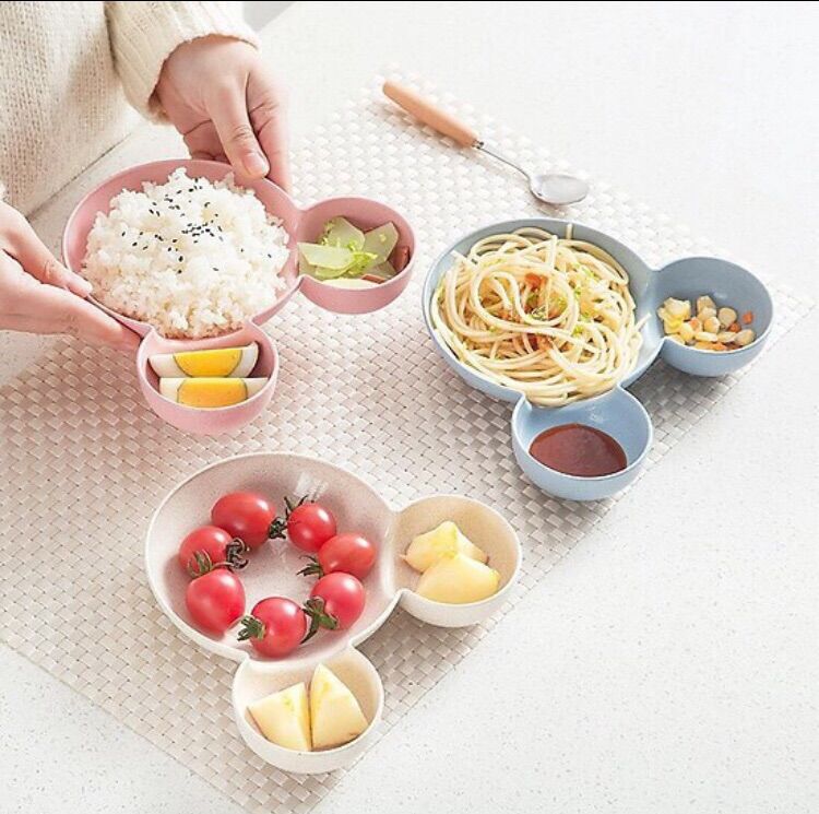 Khay ăn dặm lúa mạch mickey cho bé