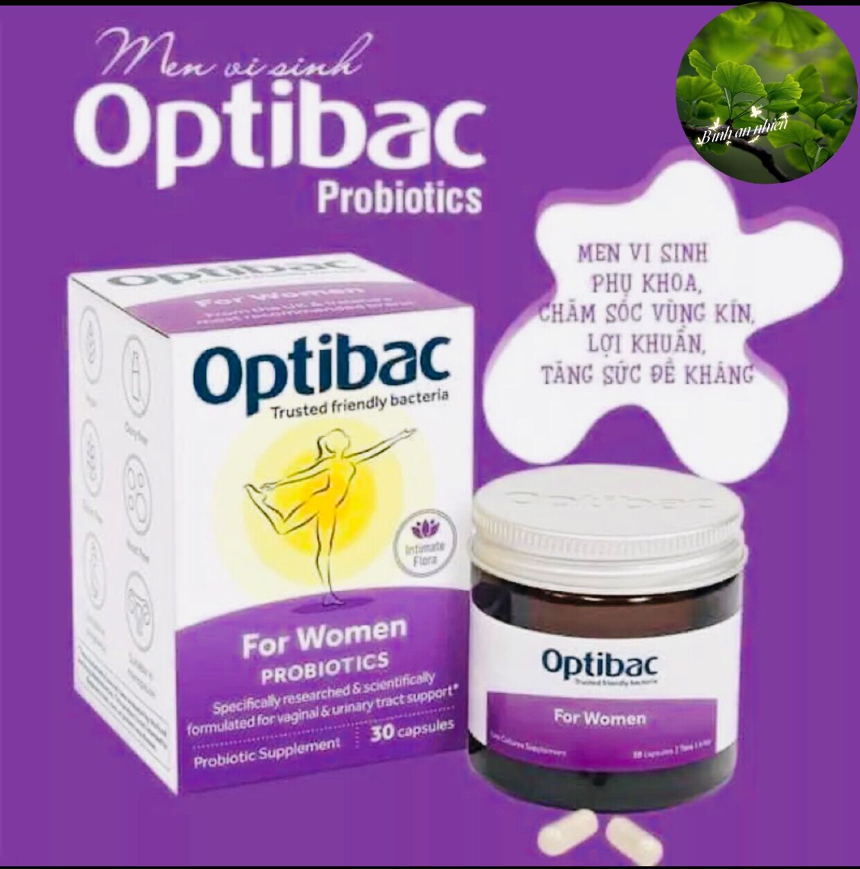 Men vi sinh Optibac tím ( Optibac For Women) thần dược cho phụ nữ[chính hãng UK]