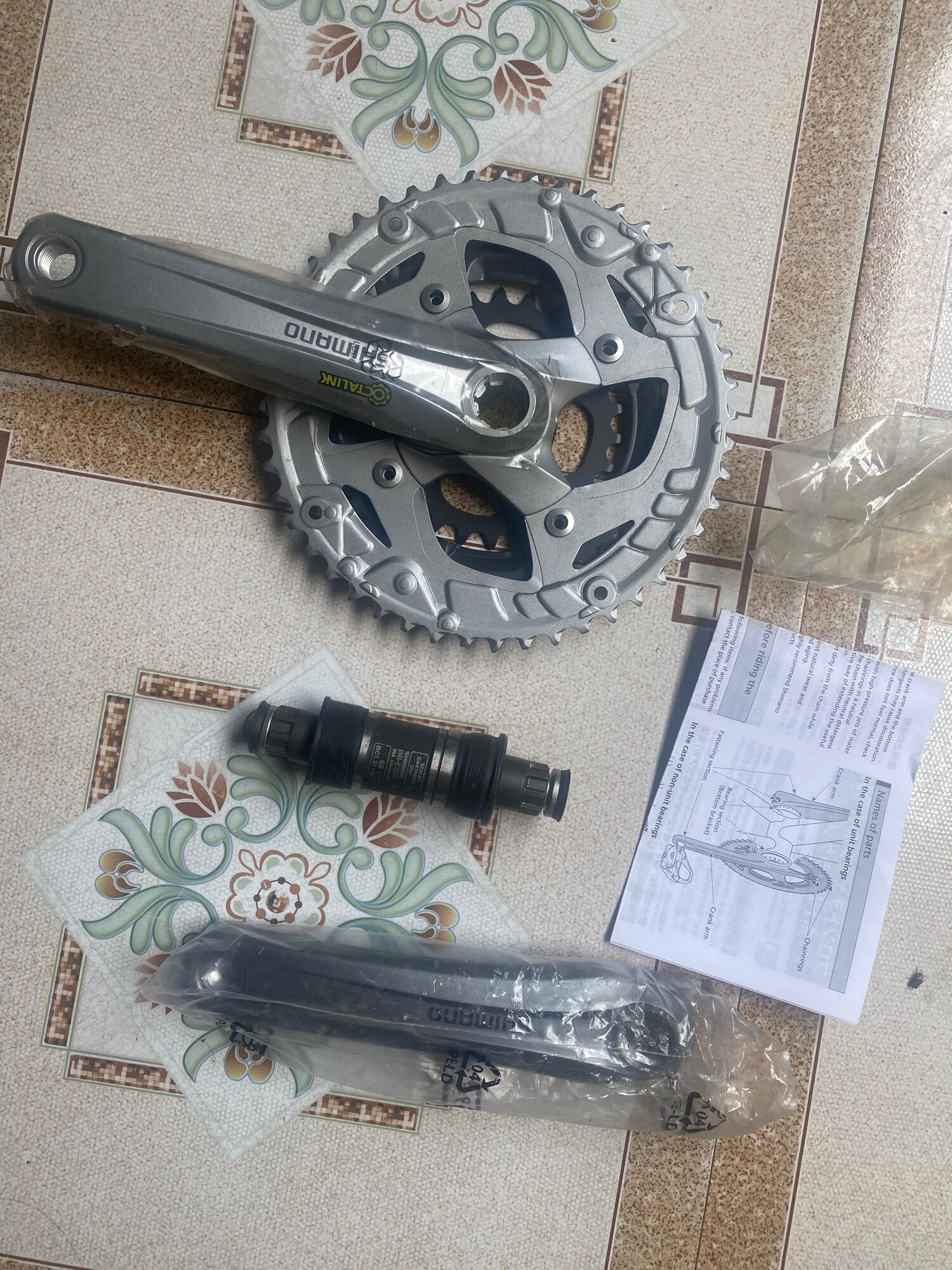 Shimano Alivio FC MT410 Crankset 9 Speed MTB Mountain Bike