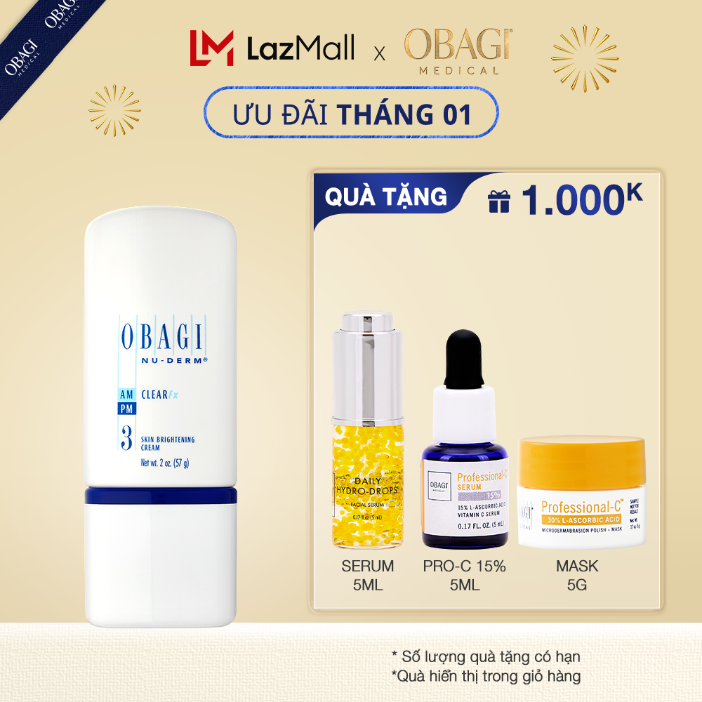 Kem Dưỡng Sáng Da & Mờ Nám Obagi Nu-Derm Clear Fx 57g