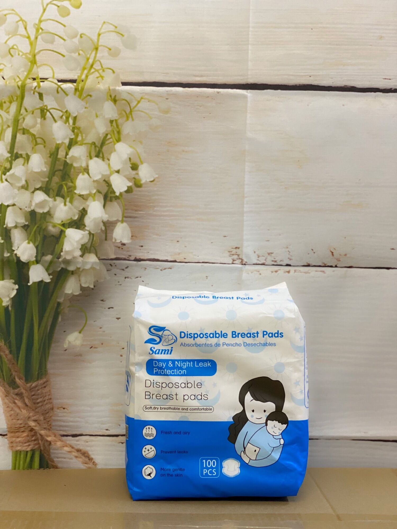 Miếng lót thấm sữa Sami - Gói 100 miếng tiện dụng
