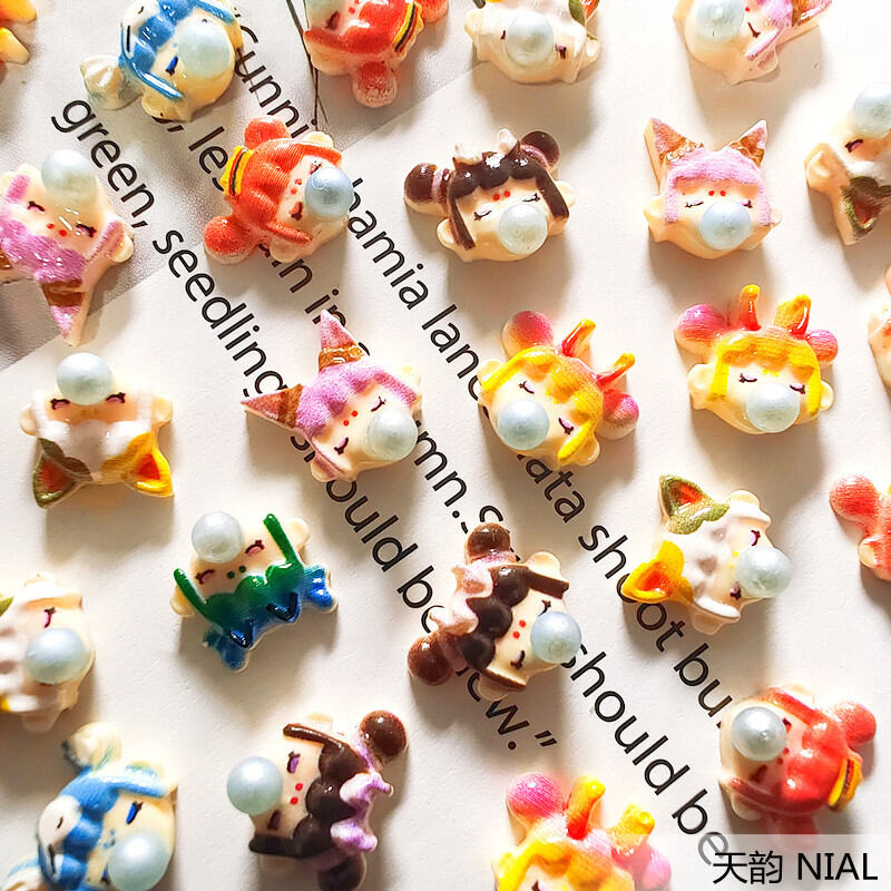 SET 10 charm nail mẫu cô gái