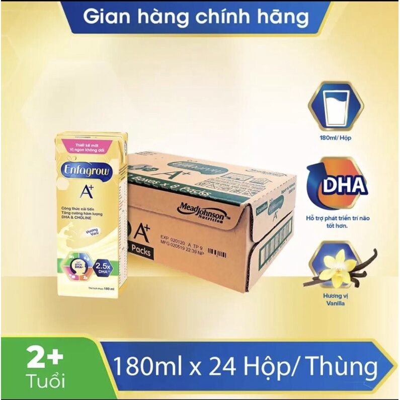 [Date 02/2024] Thùng 24 hộp sữa Enfa 180ml/hộp
