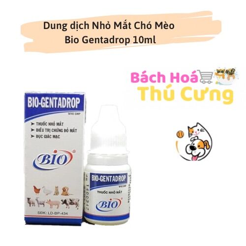 Dung dịch nhỏ mắt chó mèo - bio gentadrop 10ml