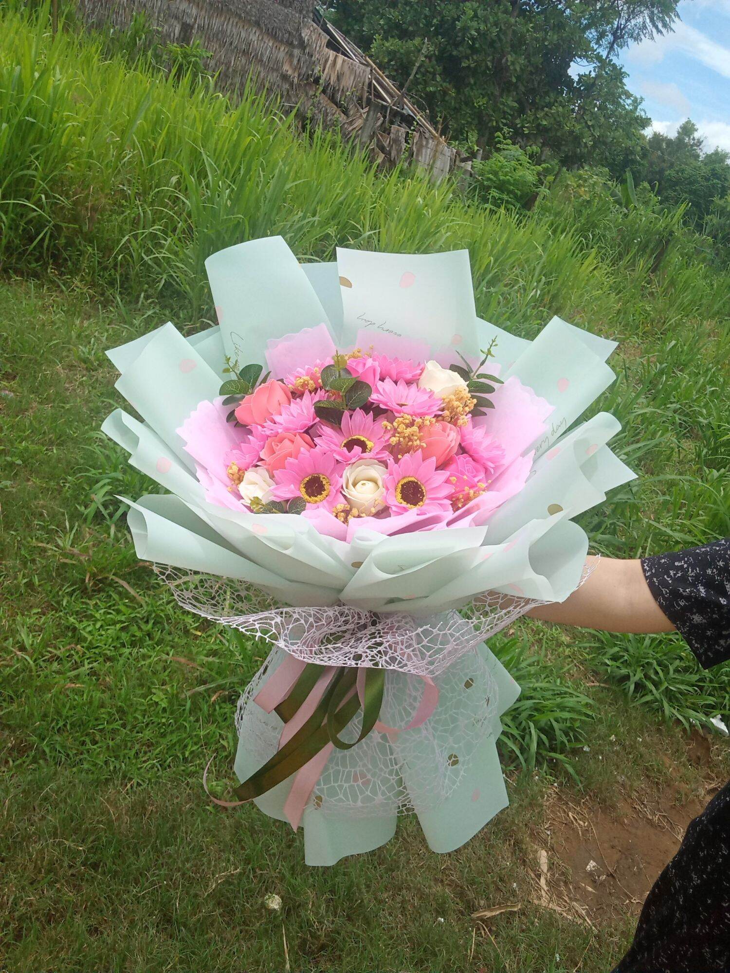 Bó hoa hướng dương sáp