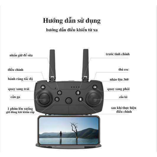 Flycam H66 camera 4k pin 1800mah