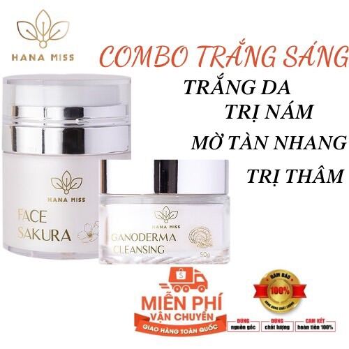 [Hcm]Combo Trắng Da Hana Miss Cam Kết Hàng Chính Hãng