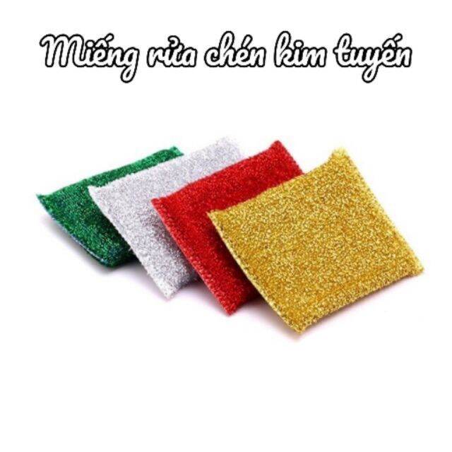 Combo 4 miếng rửa chén kim tuyến