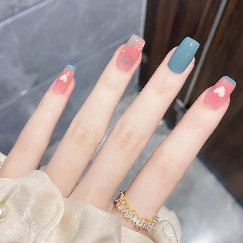 Bộ 24 móng tay giả D914 dáng móng dài ( Tặng kèm keo và dũa )
