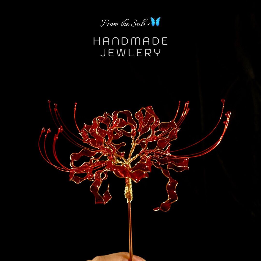 Trâm cài tóc Bỉ Ngạn hoa, phụ kiện thủ công [Suli'shandmade]