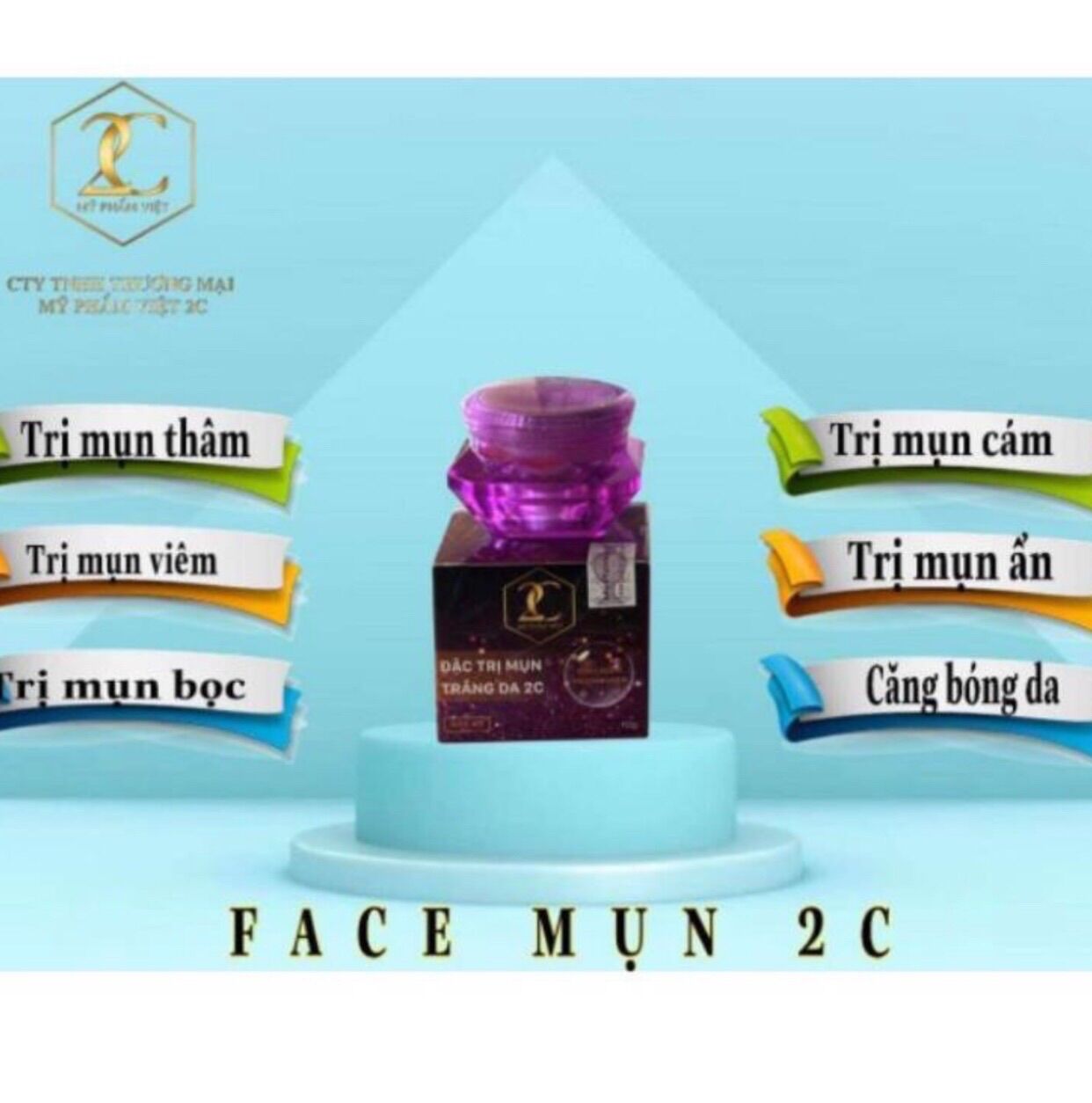 Combo 5 hộp kem mụn 2c giúp đánh bay mụn thâm