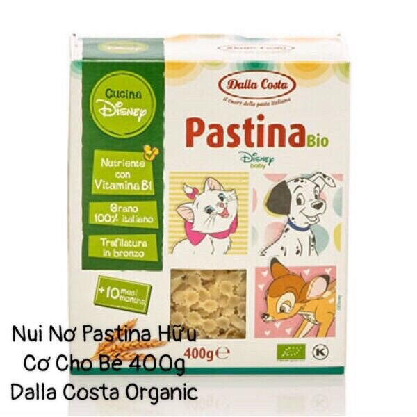 [Tách lẻ 75g] Nui rau củ hữu cơ hình chuột Mickey Dalla Costa