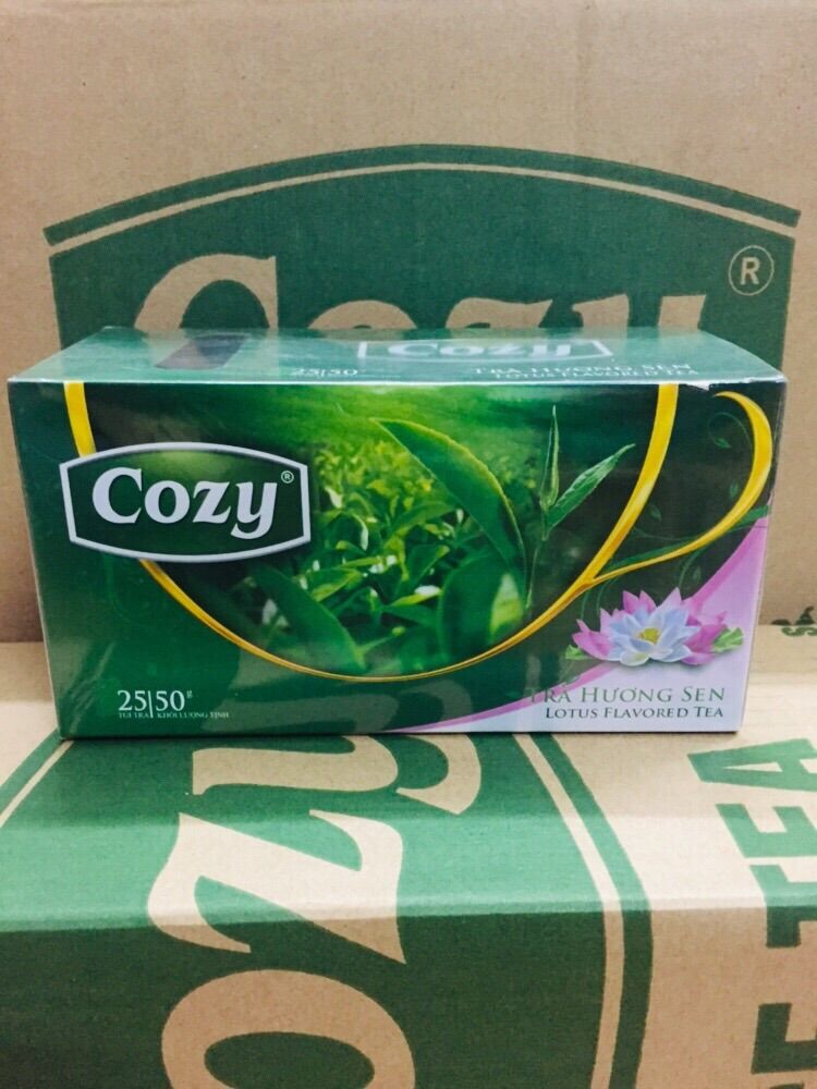 Trà Cozy Hương Sen túi lọc hộp 25gói x 2 gam
