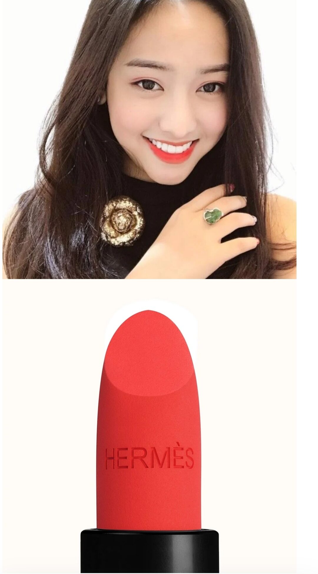 Son Hermès Matte Màu 46 Rouge Exotique